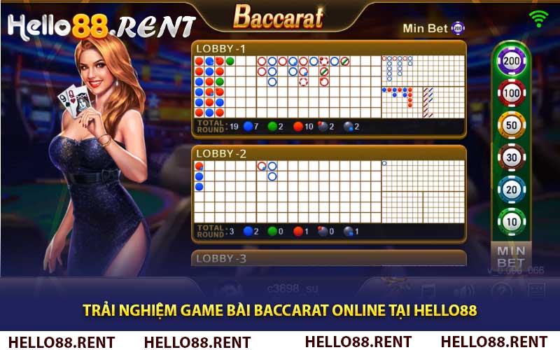 Trải nghiệm game bài baccarat online tại hello88